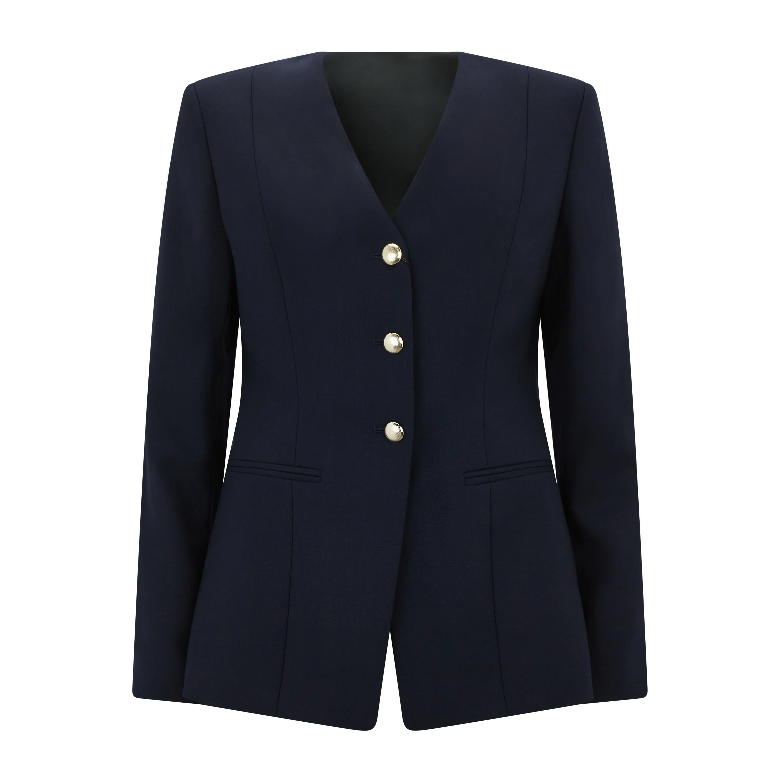 Tailored Wool Jacket Navy