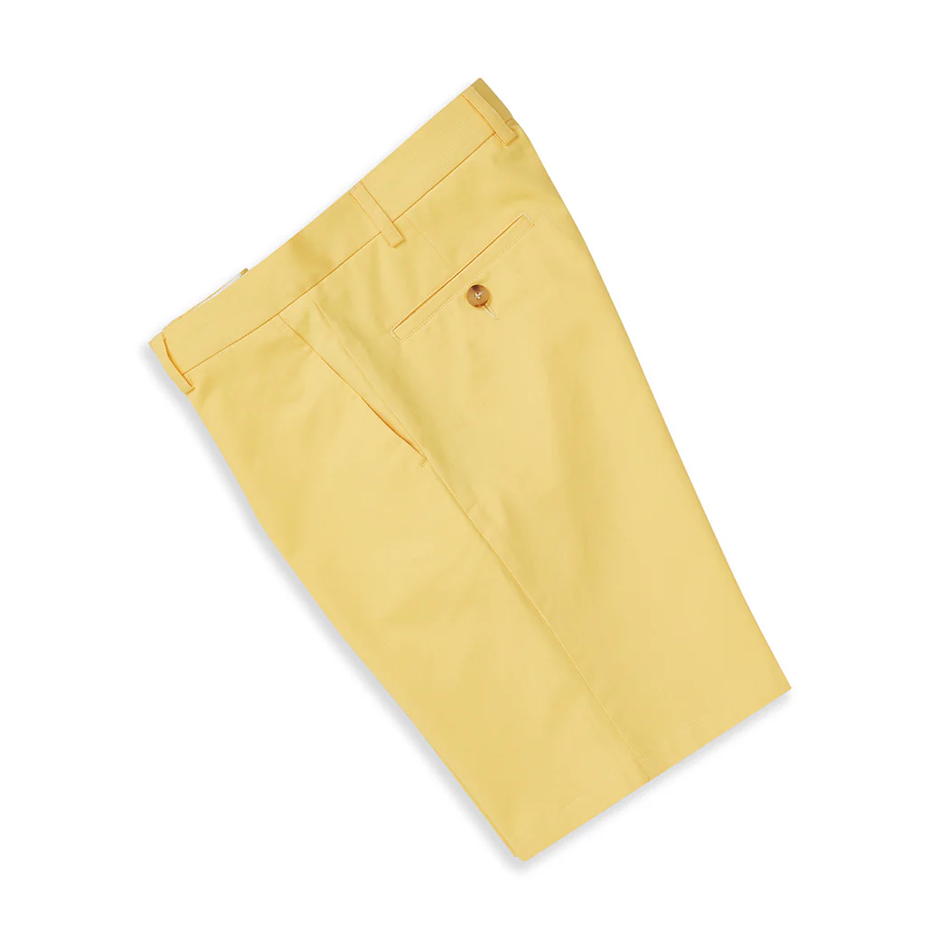 Taylor Yellow Cotton Chino Shorts - Image 2