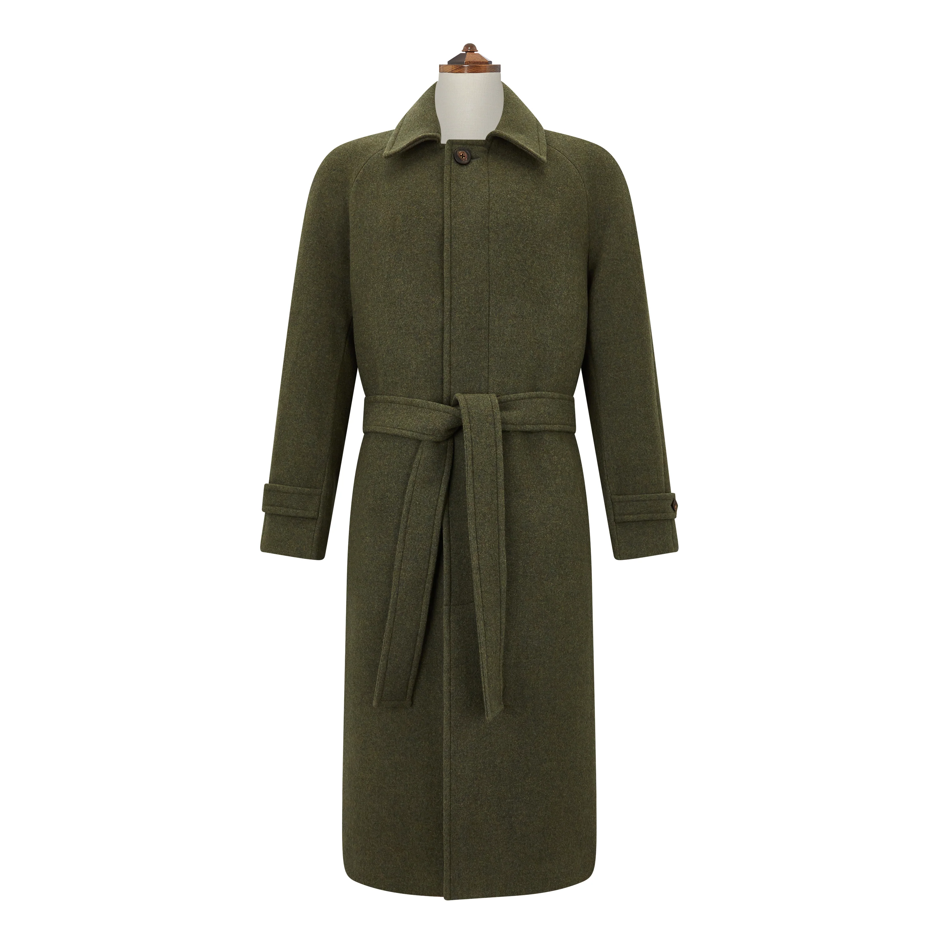 Templemore Belted Green Loden Coat - Image 3
