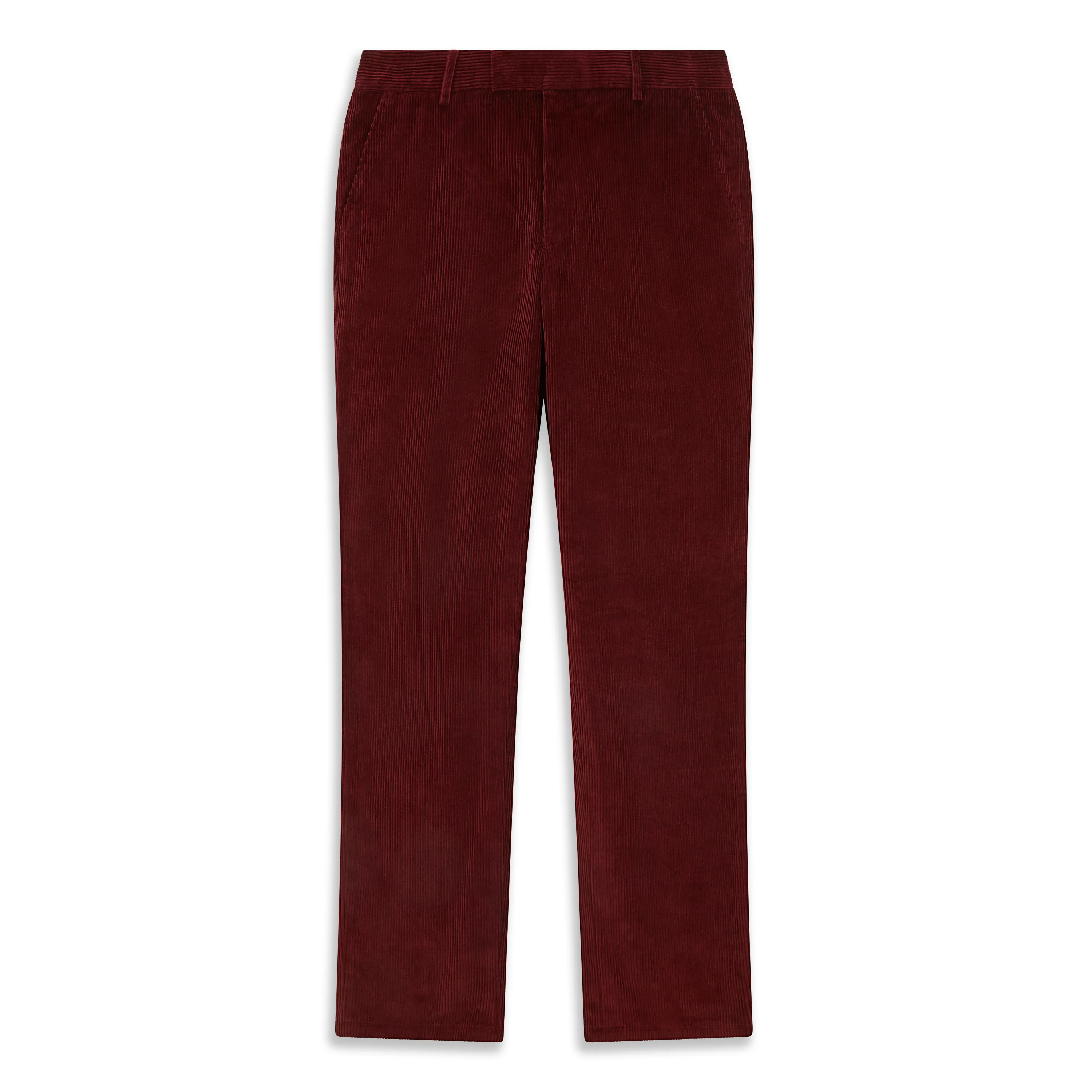 Thomas Burgundy Cotton Corduroy Trouser - Image 2