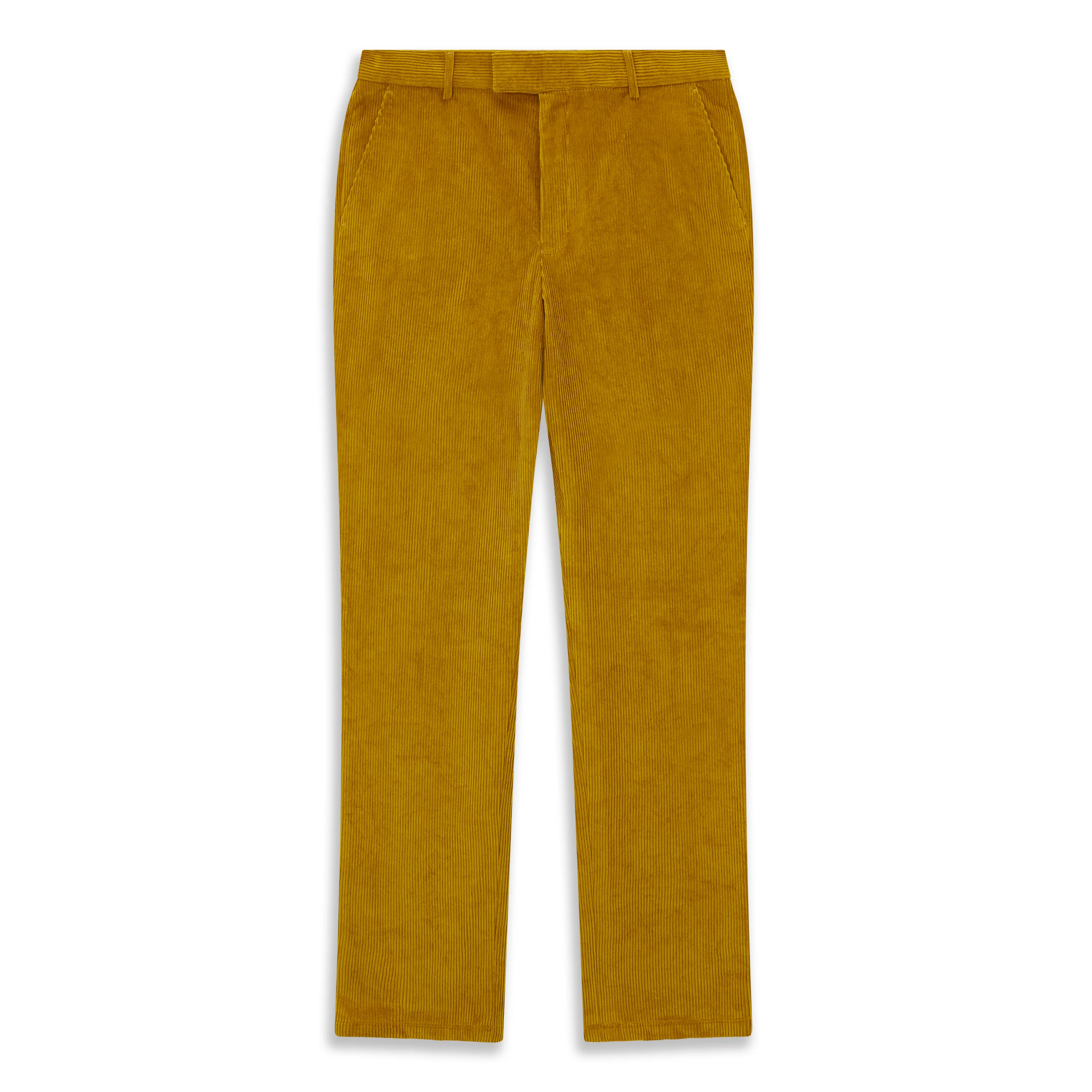 Thomas Ochre Corduroy Trouser - Image 3