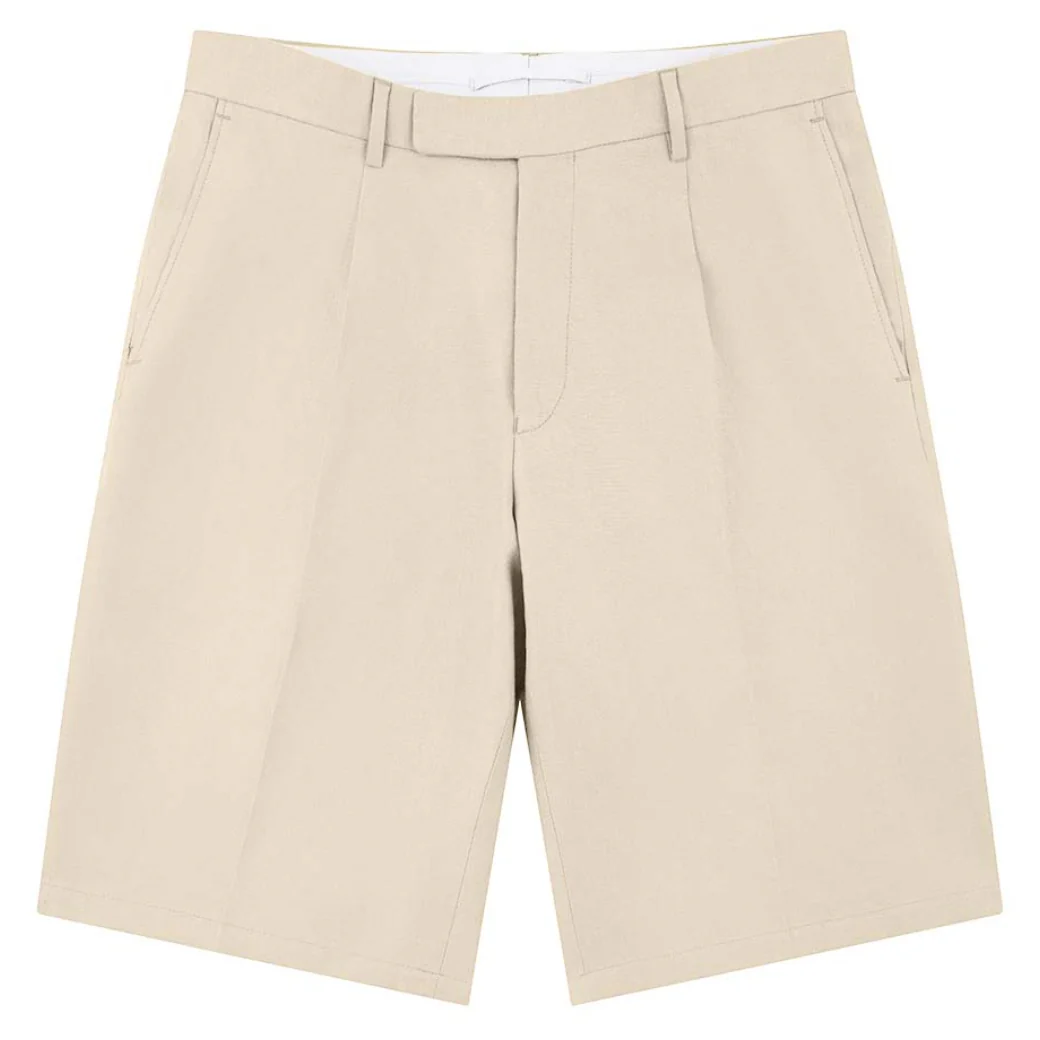 Tully Beige Linen Shorts