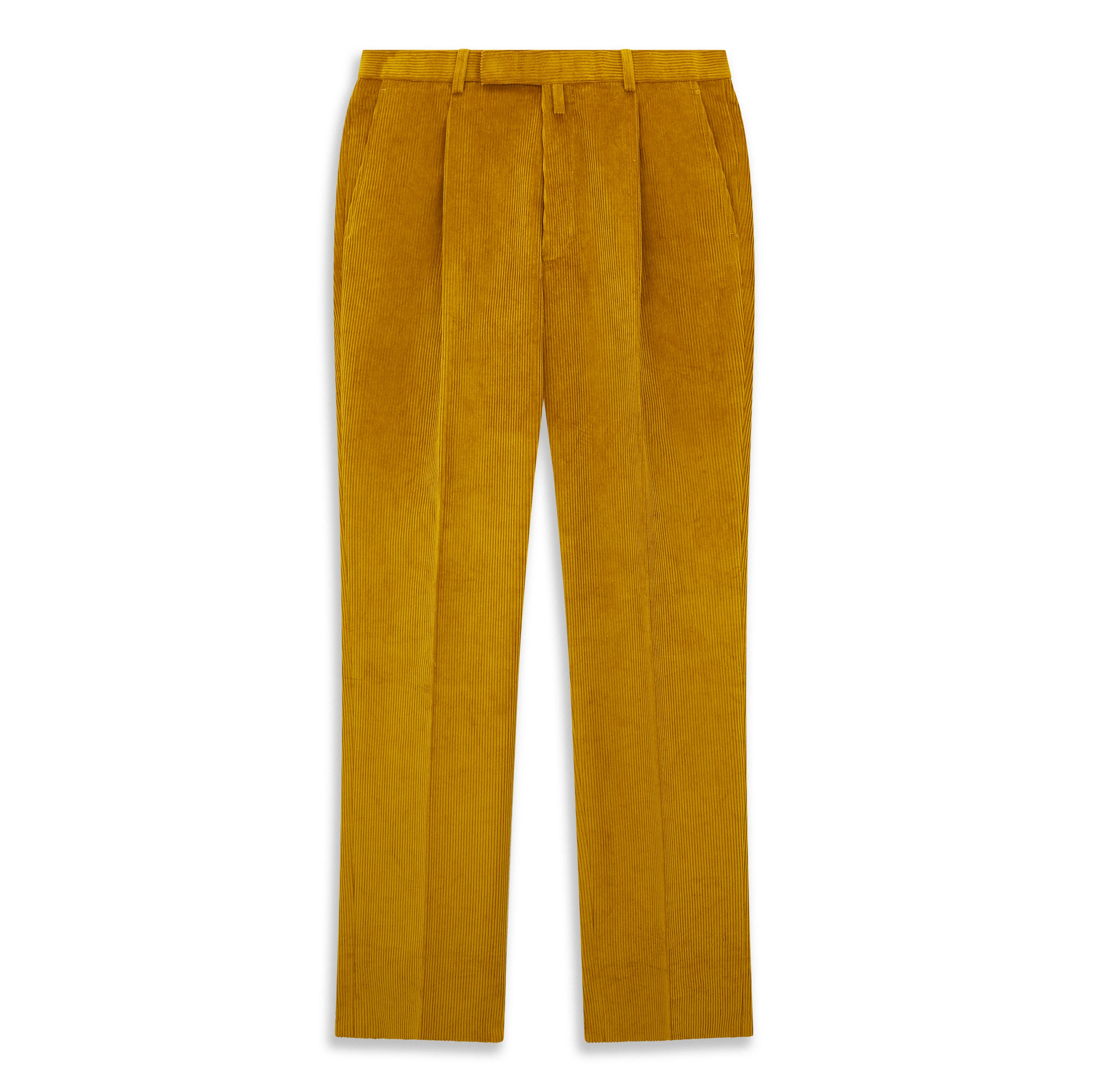 Tyler Ochre Corduroy Trousers - Image 2