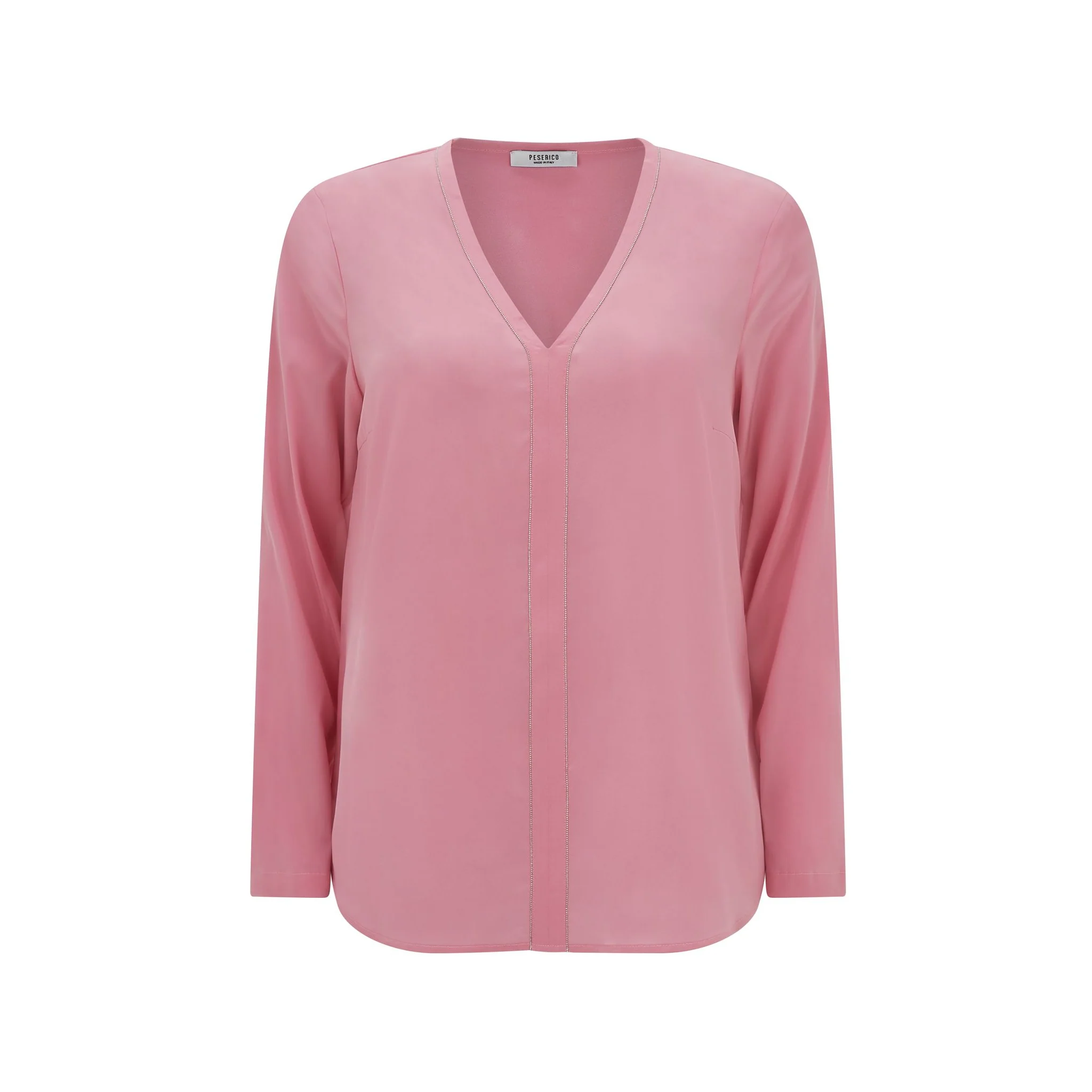 V-Neck Silk Shirt