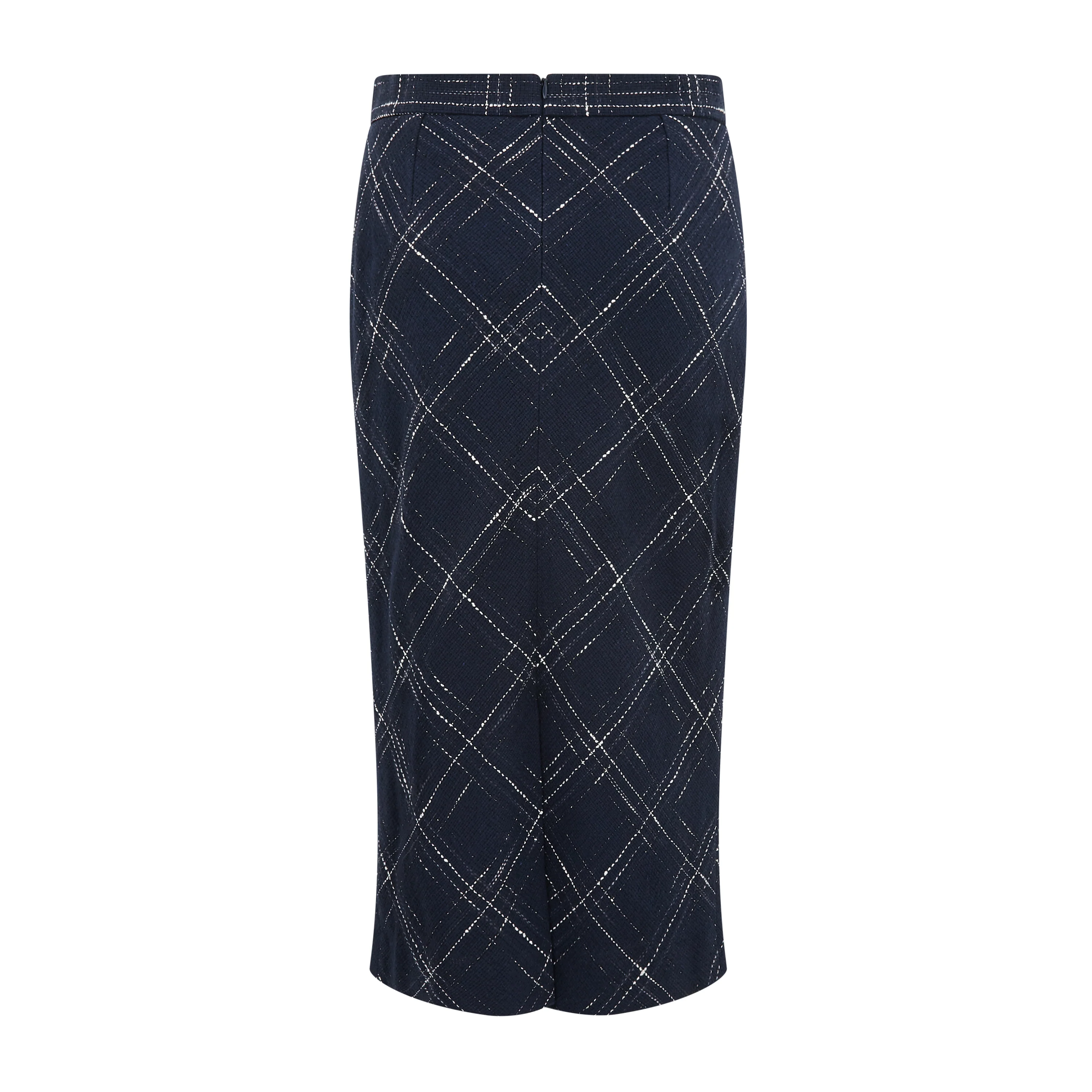 Verne Check Tweed Pencil Skirt - Image 2