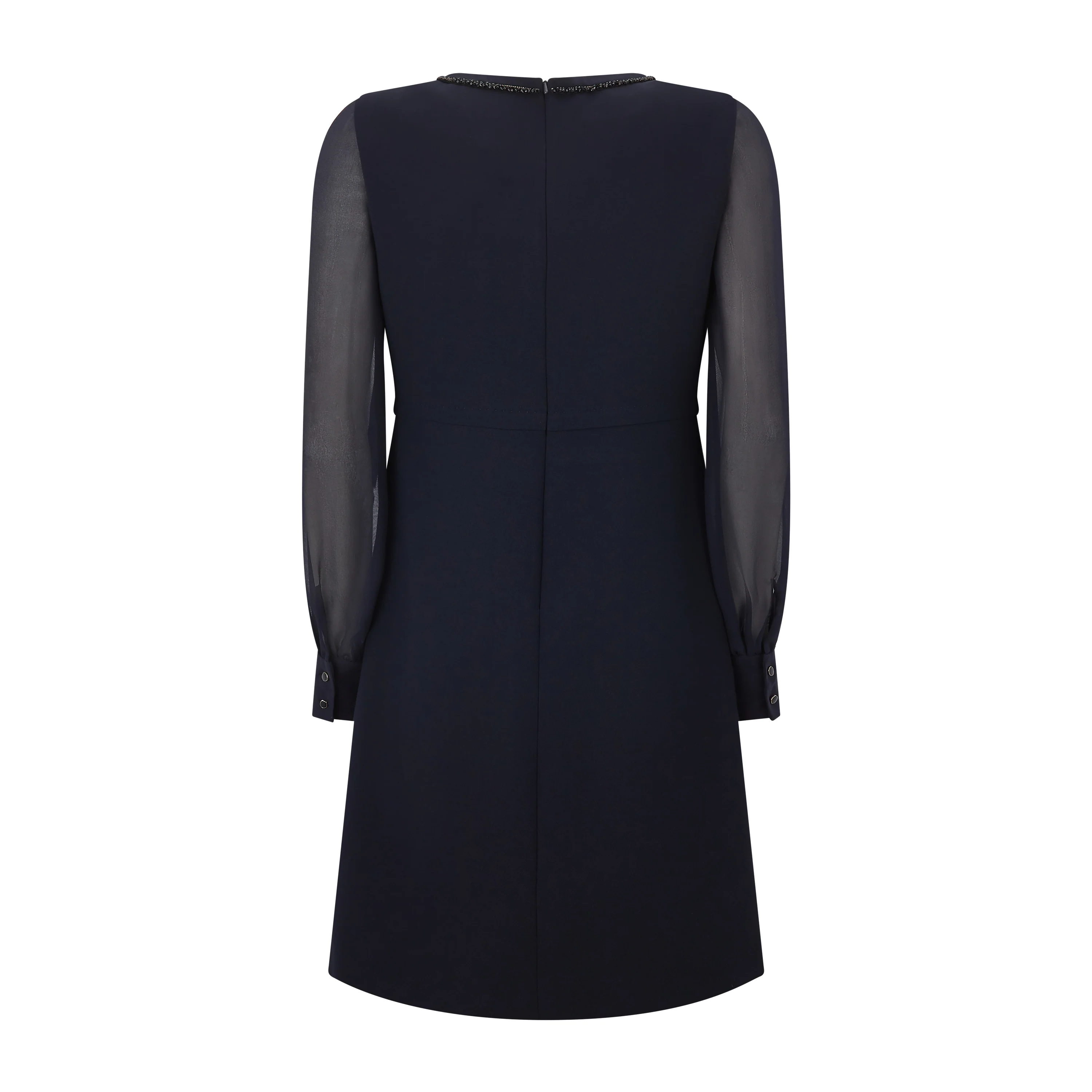 Volto Tailored Cady Silk Sleeve Dress Navy - Image 2