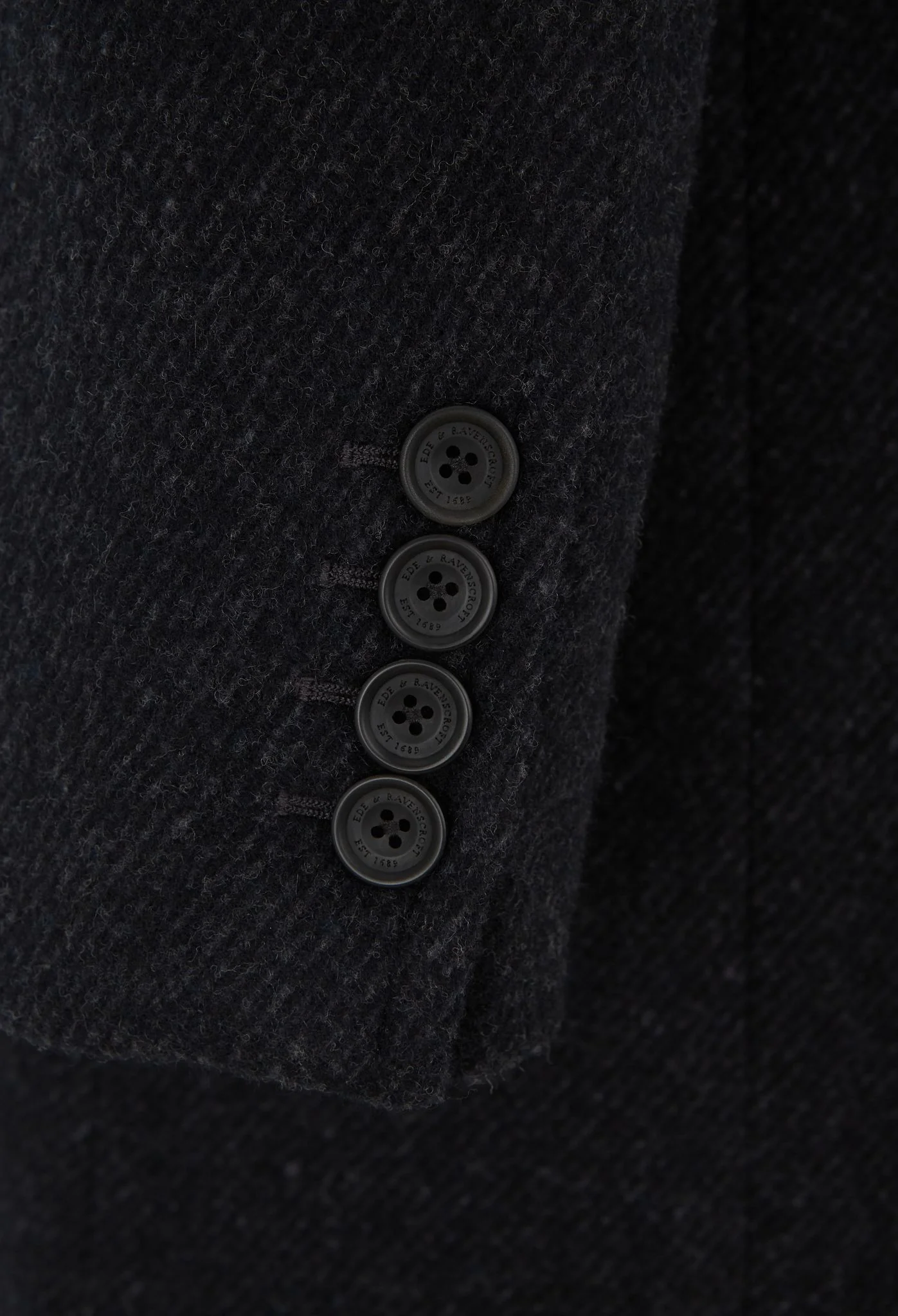 Warrington Charcoal Twill Wool and Cashmere Coat - Image 3