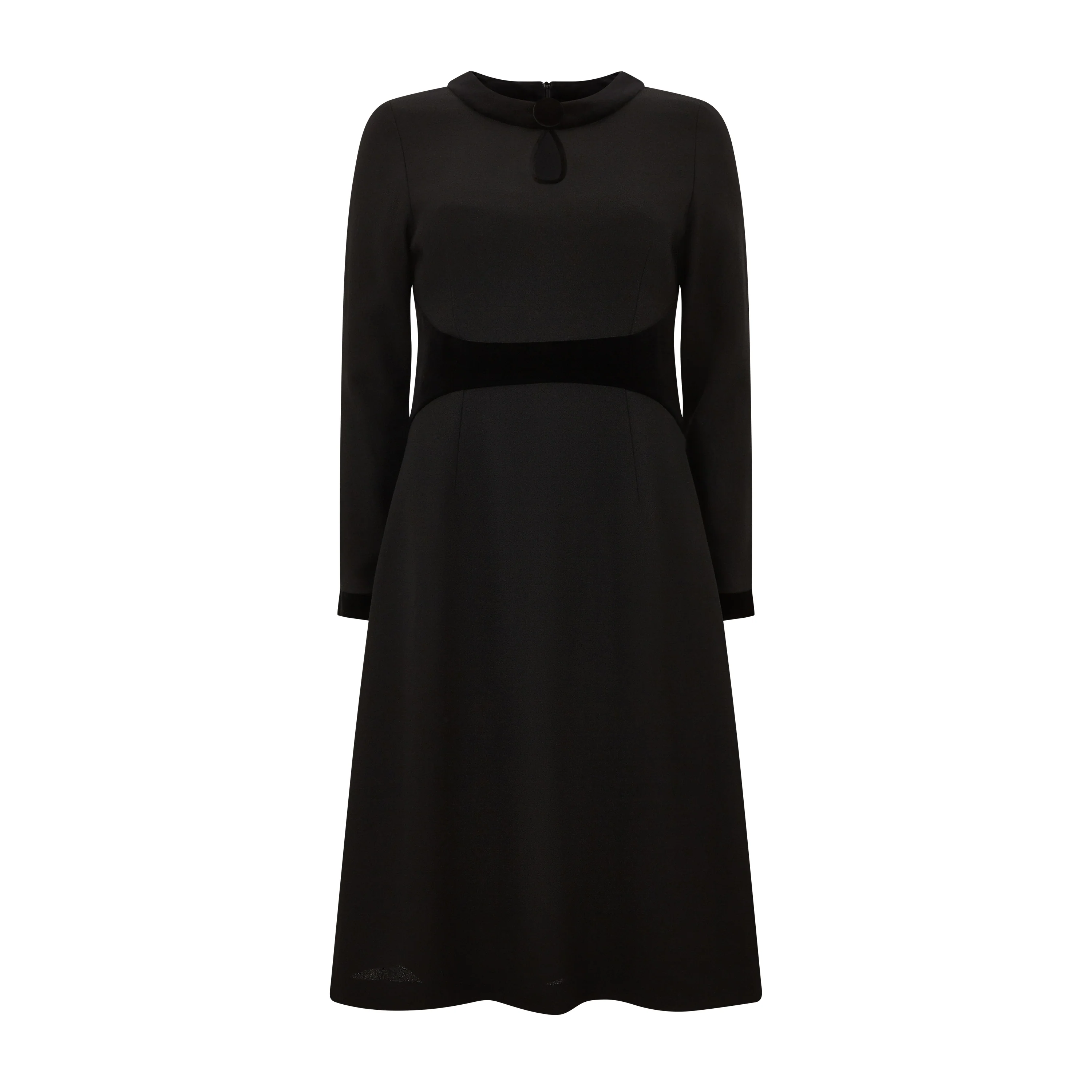 Wilder Wool Crepe Velvet Dress