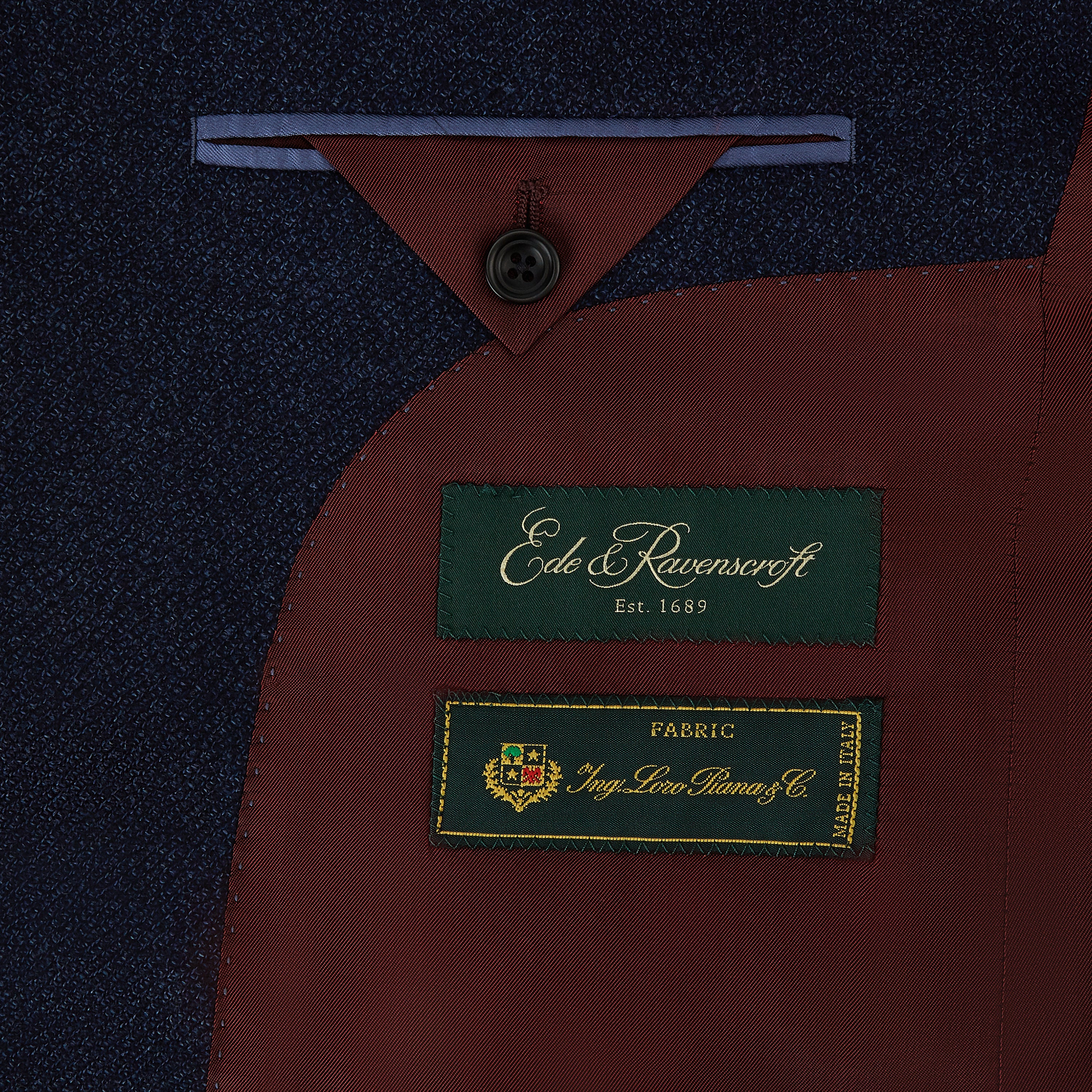 William Navy Tweed Wool and Silk Jacket - Image 3