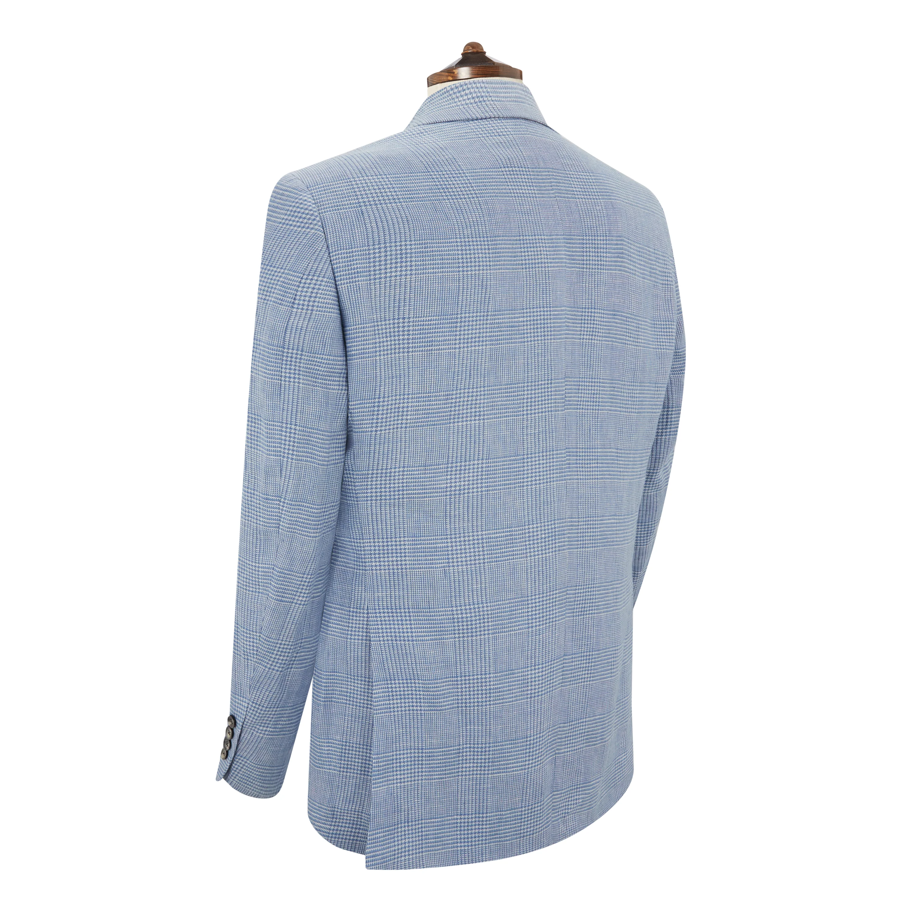 William Blue White Prince Of Wales Check Jacket - Image 2