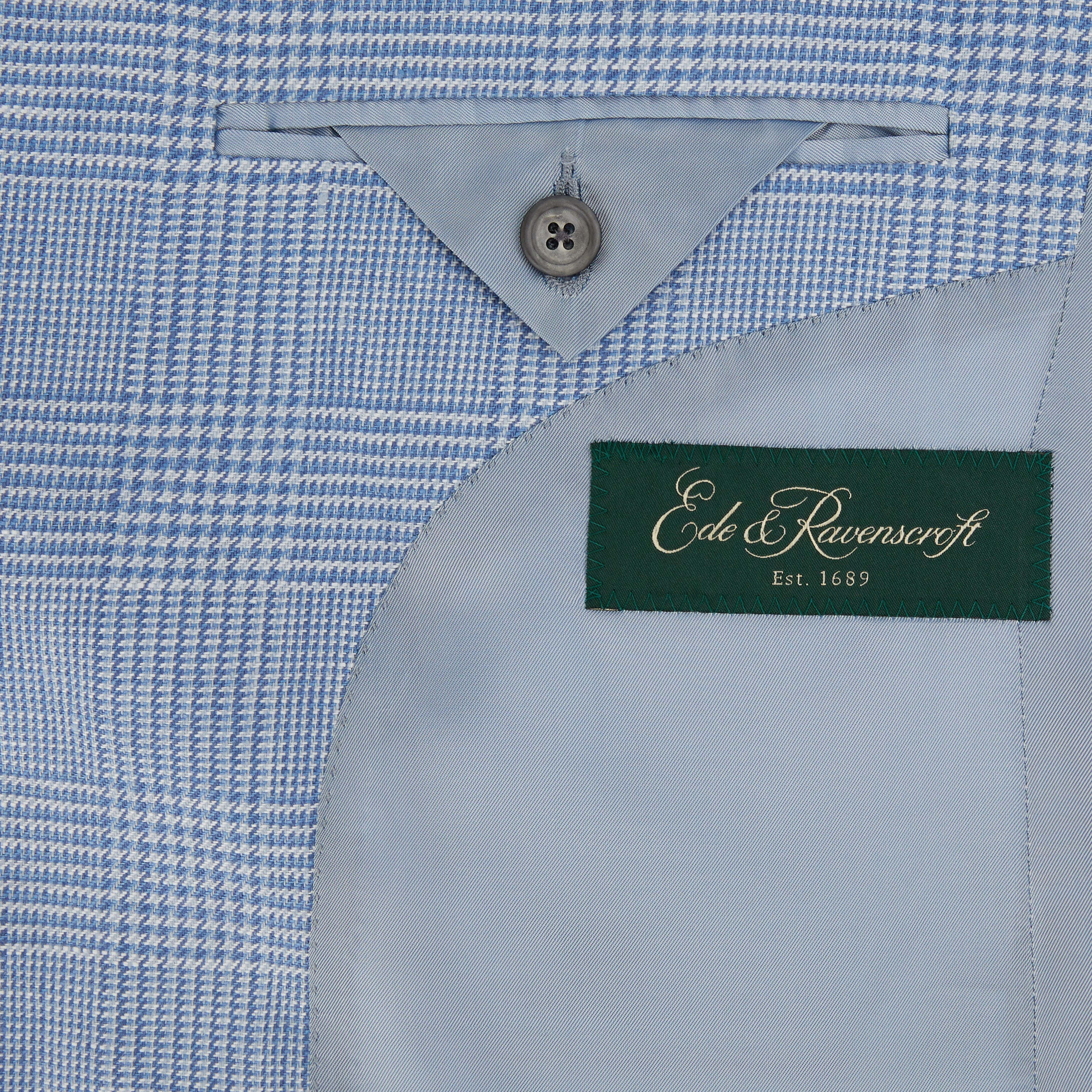 William Blue White Prince Of Wales Check Jacket - Image 4