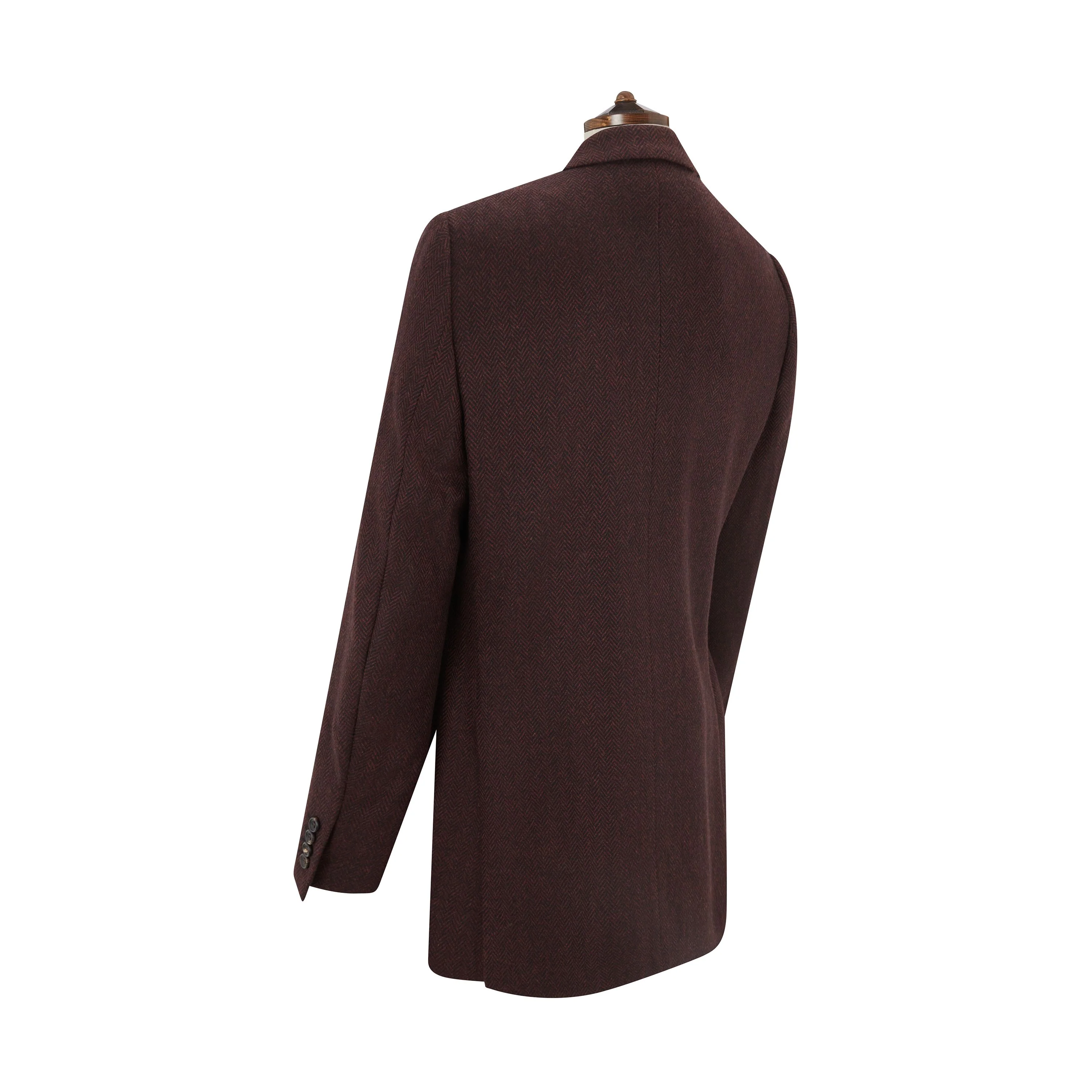 William Burgundy Herringbone Jacket - Image 3