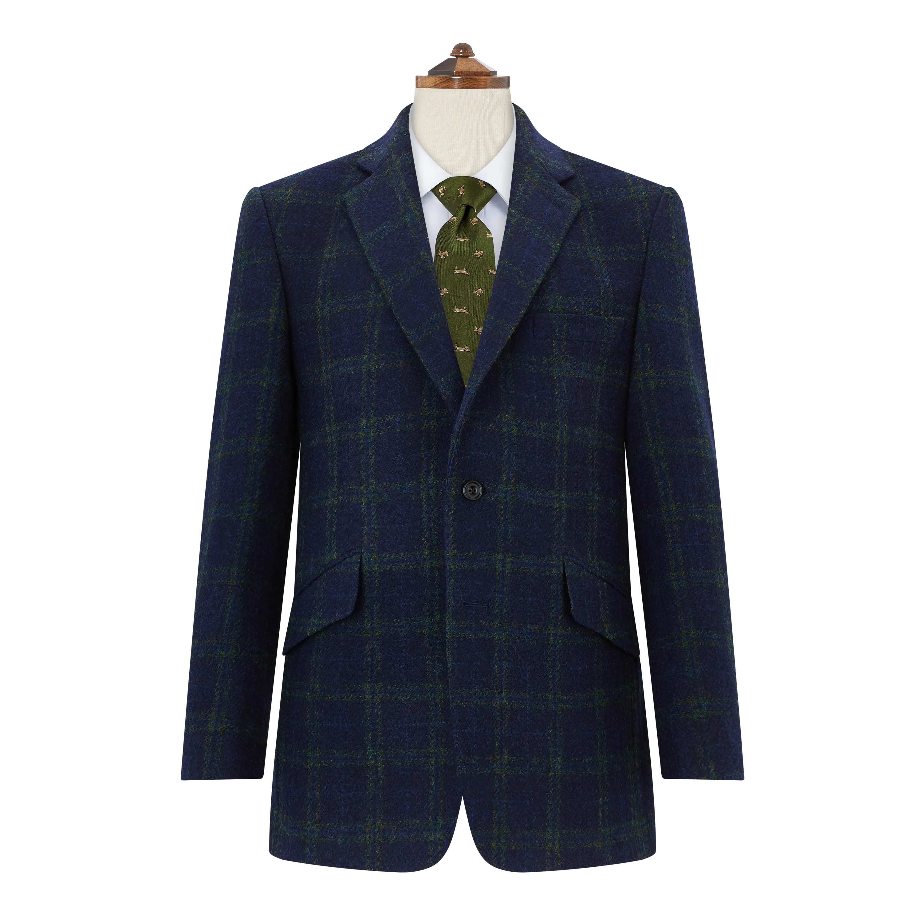 William Navy Check Tweed Jacket - Image 3