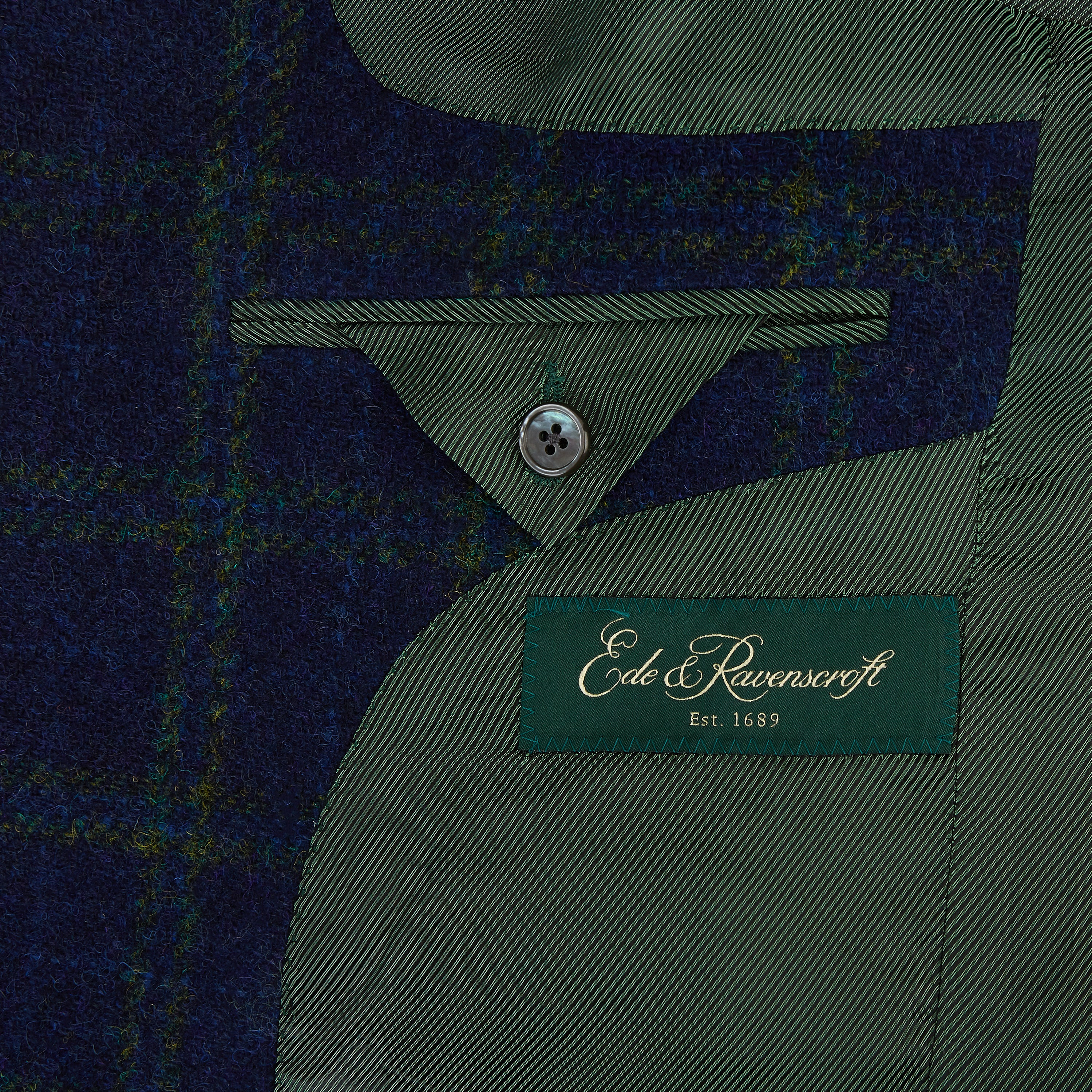 William Navy Check Tweed Jacket - Image 5