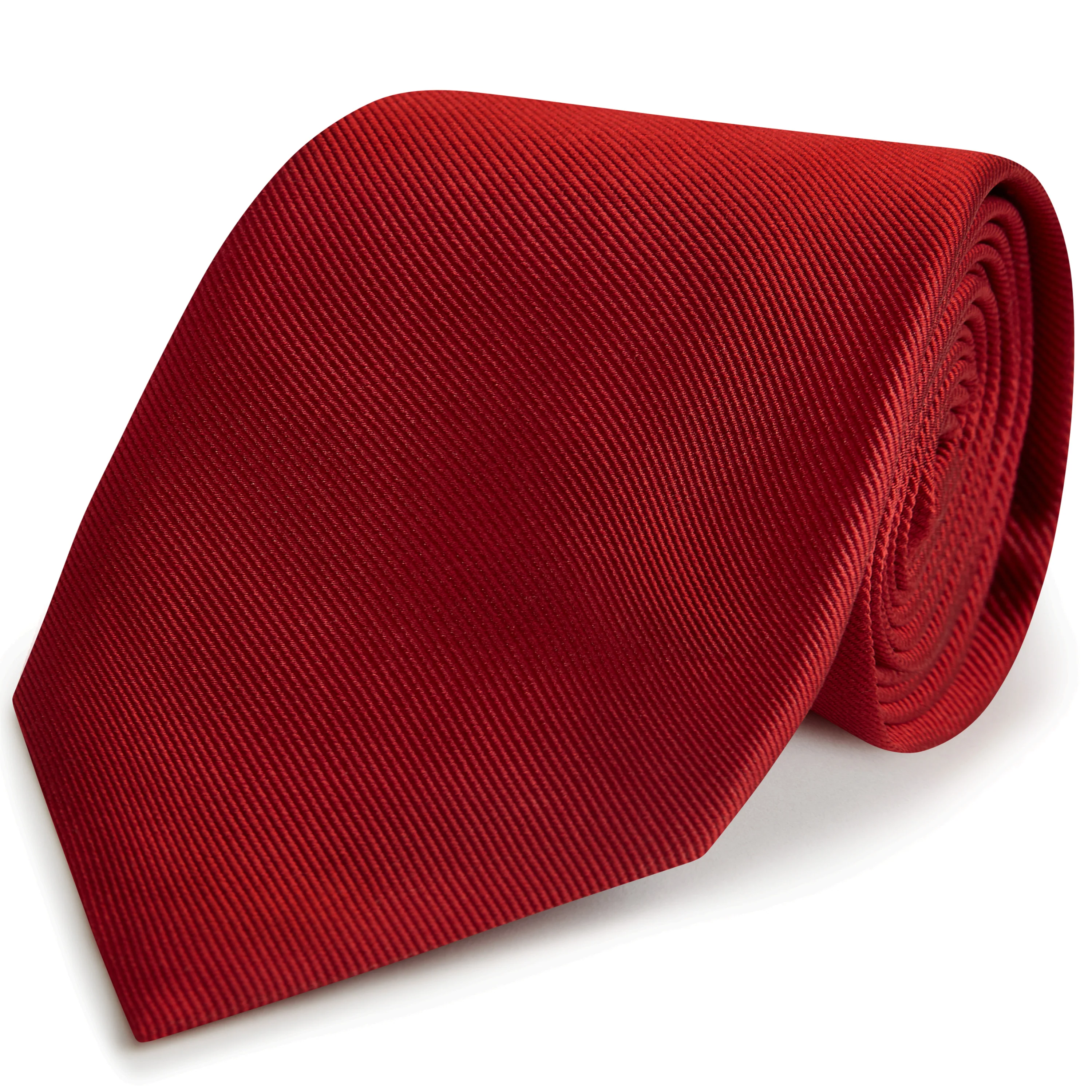 Wine Plain Heavy Twill Woven Silk Tie