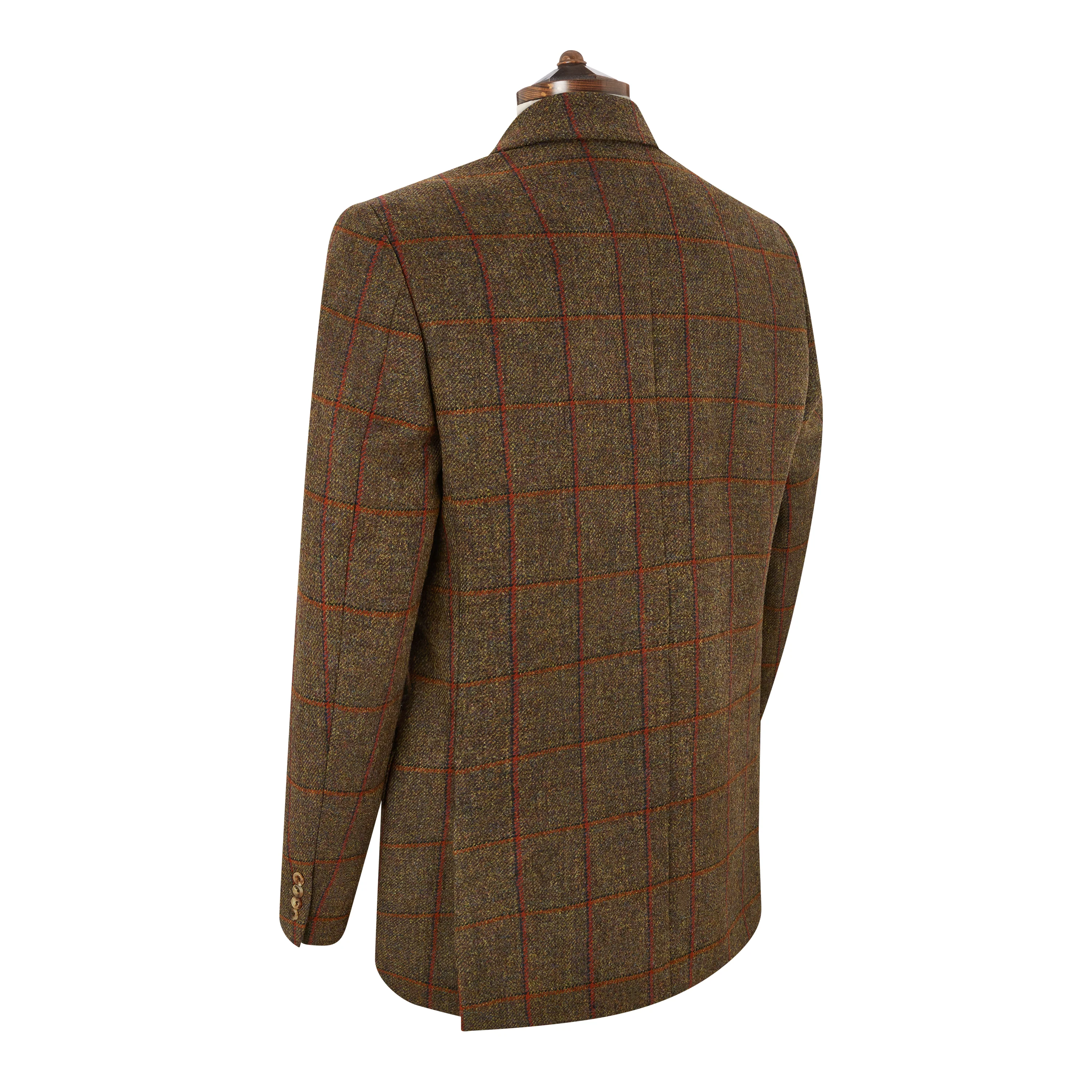 William Green Rust Windowpane Tweed Jacket - Image 2