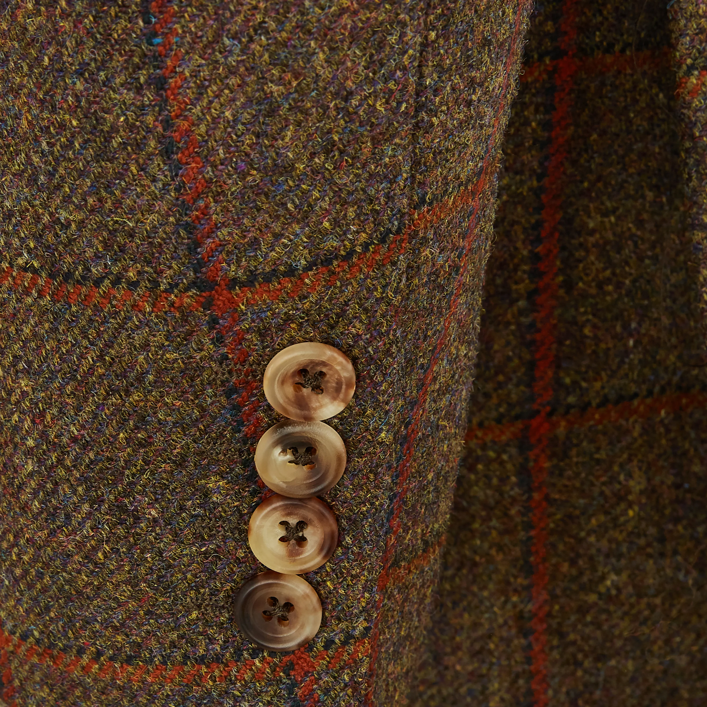 William Green Rust Windowpane Tweed Jacket - Image 3