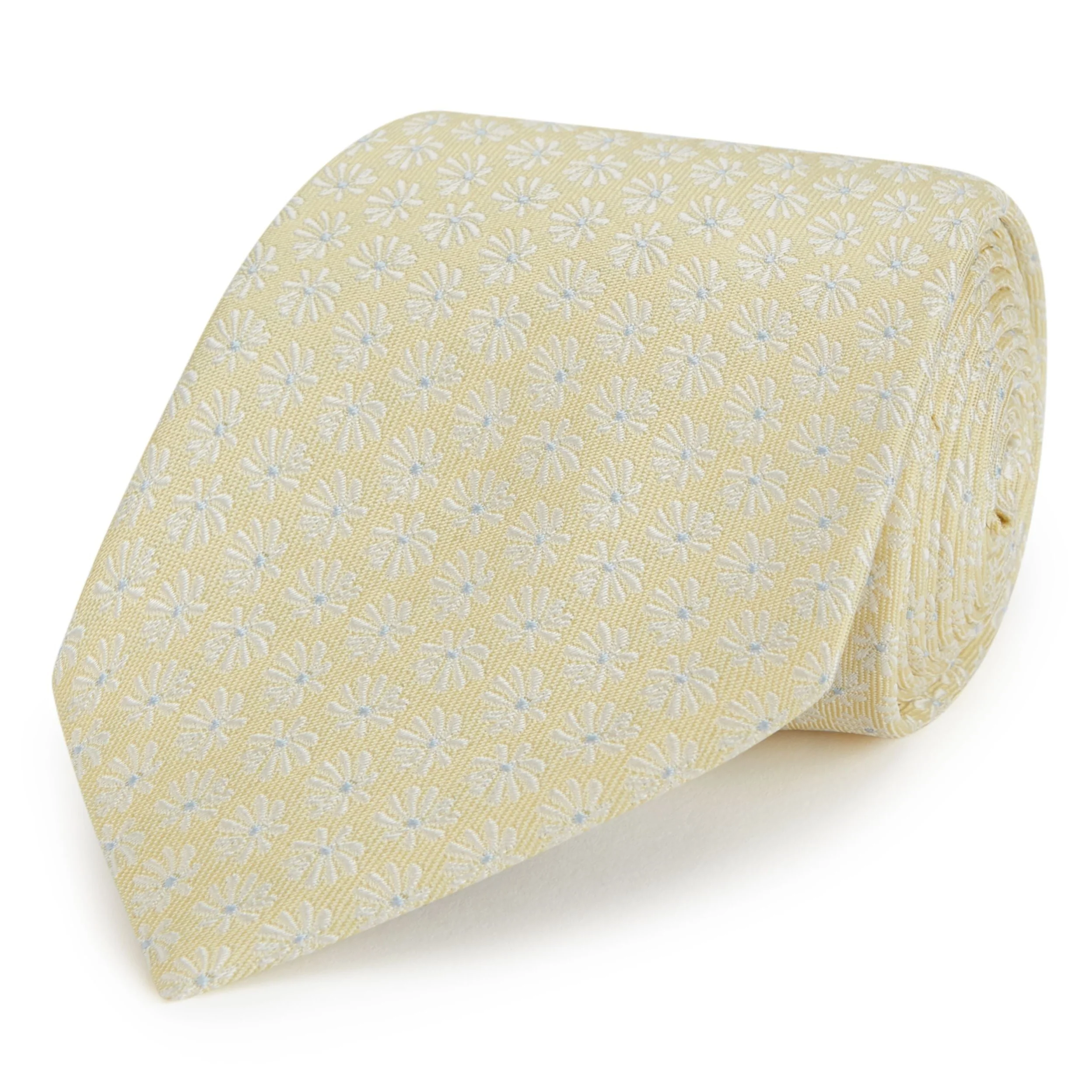 Yellow Daisy Woven Silk Tie