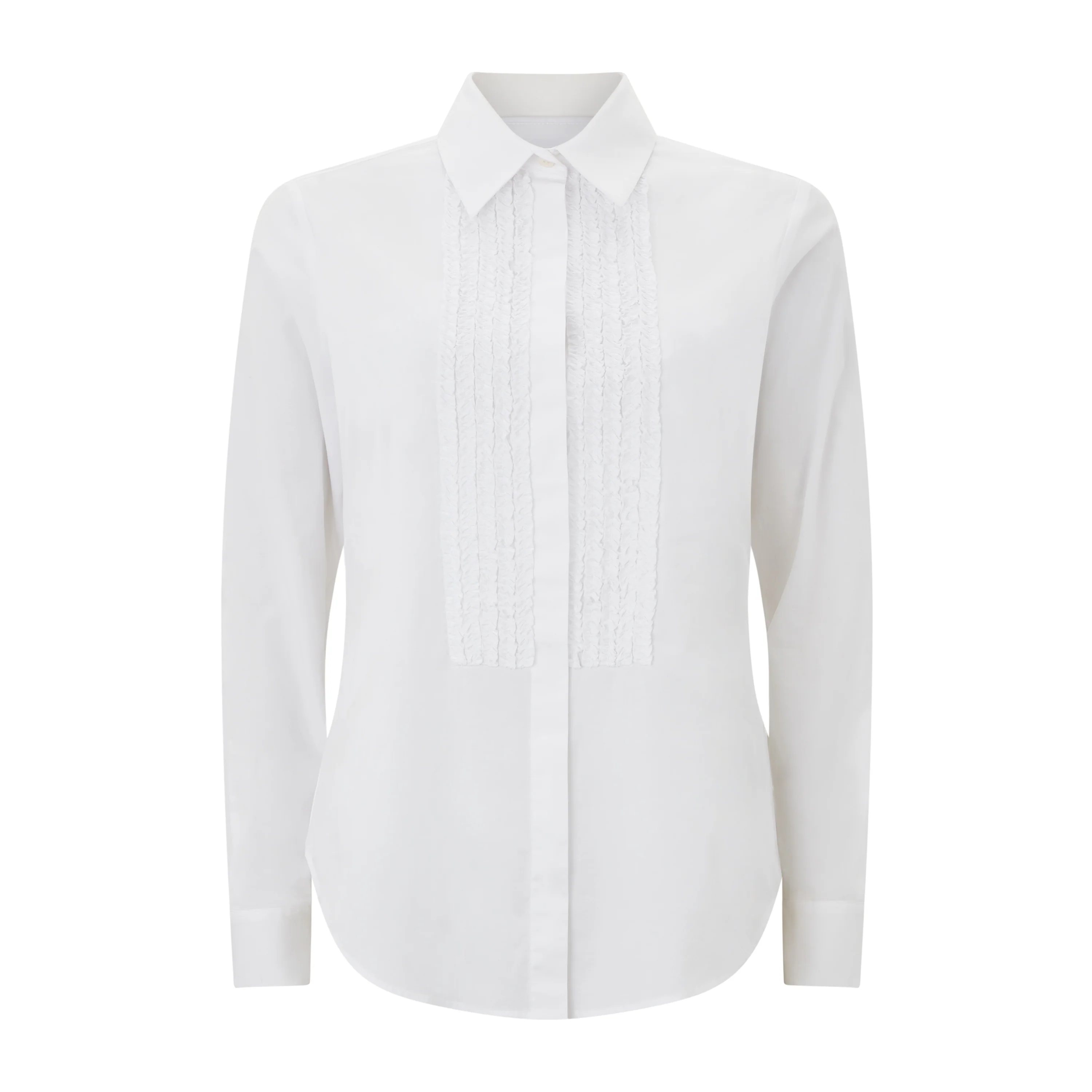 Bib Front Stretch Cotton Popline Shirt
