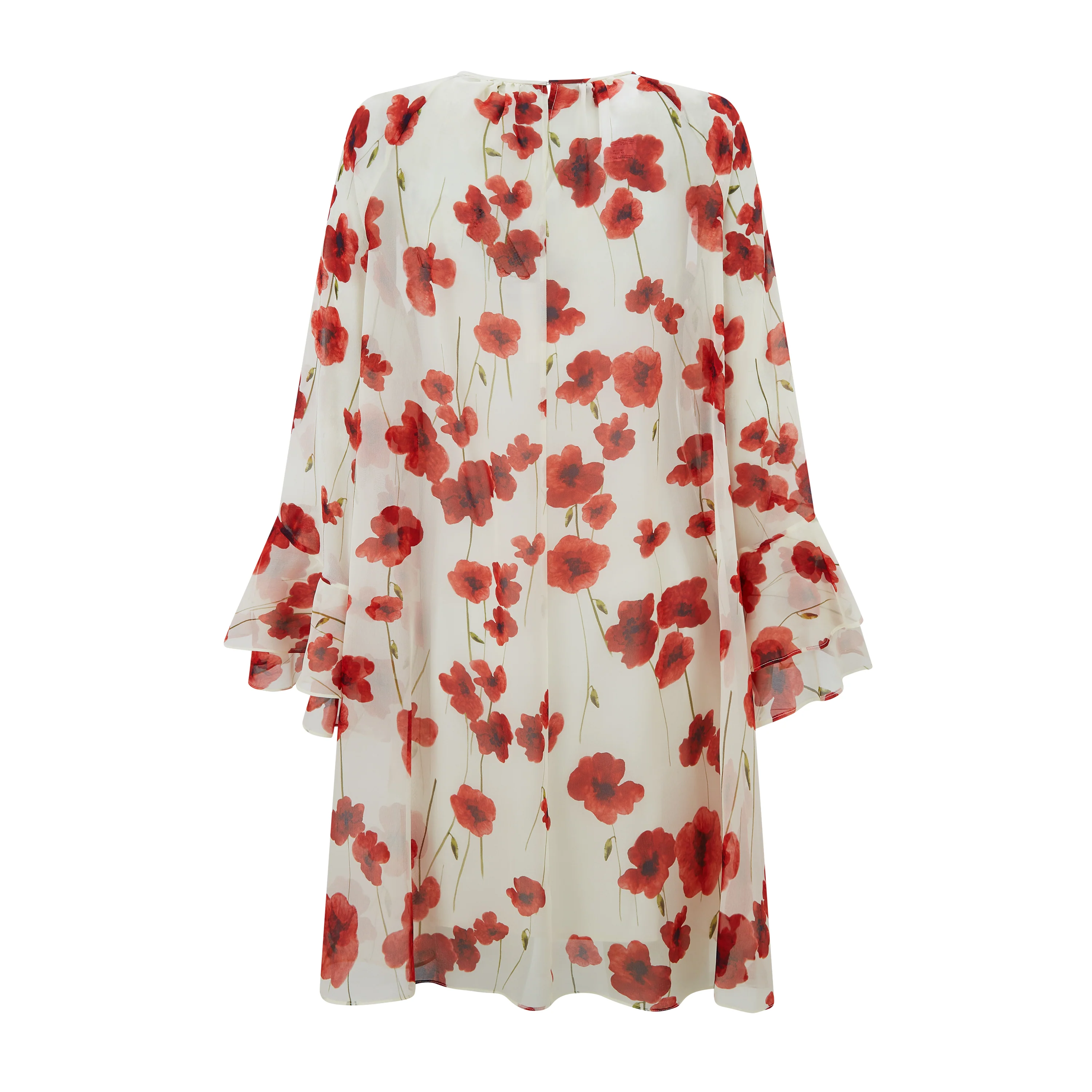 Zoraide Poppy Silk Georgette Dress - Image 2